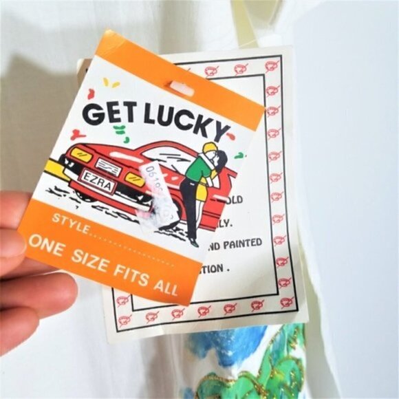 NWT Get Lucky Embossed Hand painted Shirt Dress - Picture 7 of 8